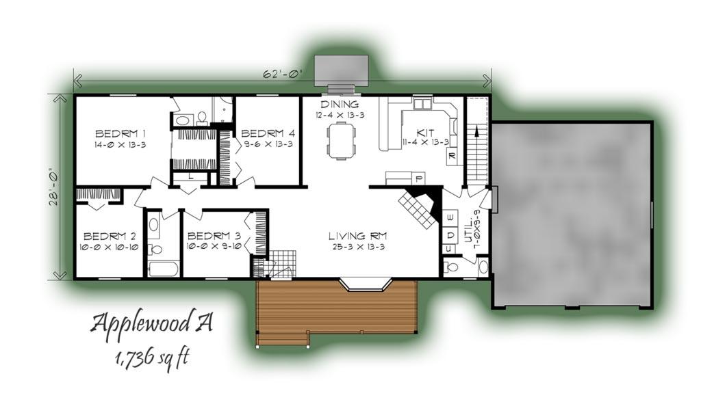 Applewood A Floor Plan Colorado Building Systems